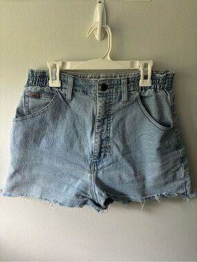 Lee Light Blue Denim Elastic Waist Shorts